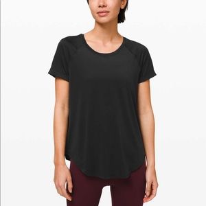 lululemon Black Open Up Tie Back Tee